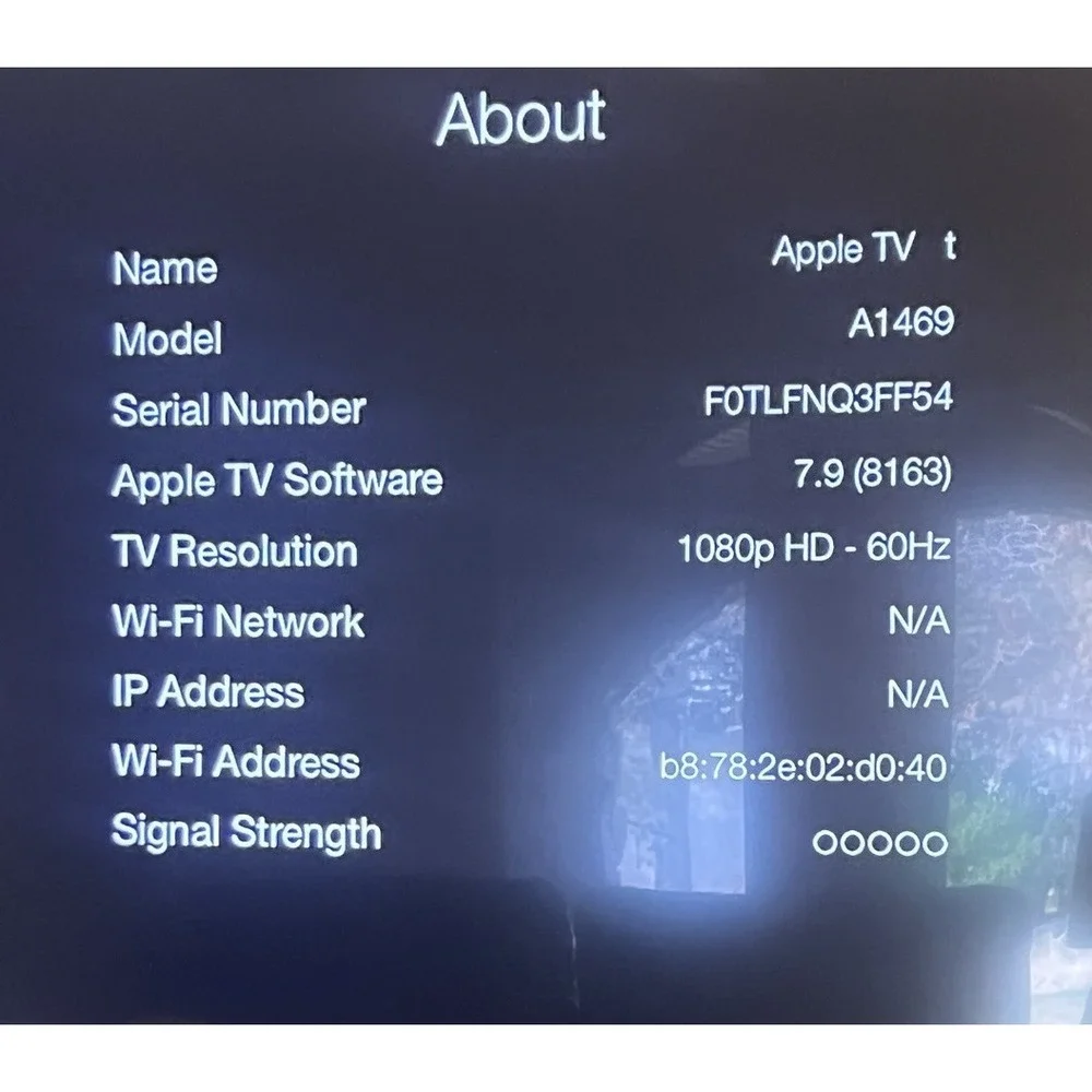 Apple Tv A1427 3rd Generation 1080p HD Media Streamer w/ Power‎ Cable WORKING